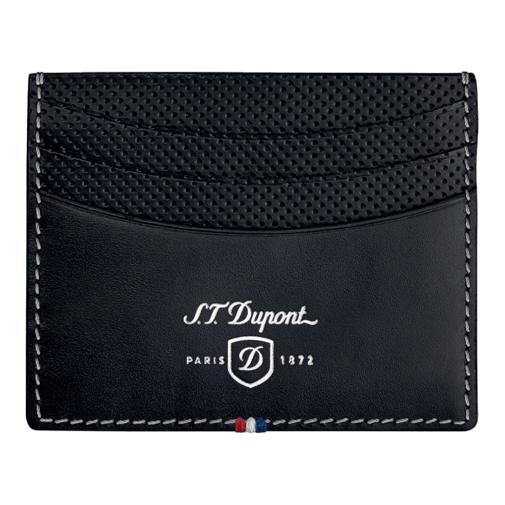 S.T. Dupont Defi Black Leather Credit Card Holder 170406DC