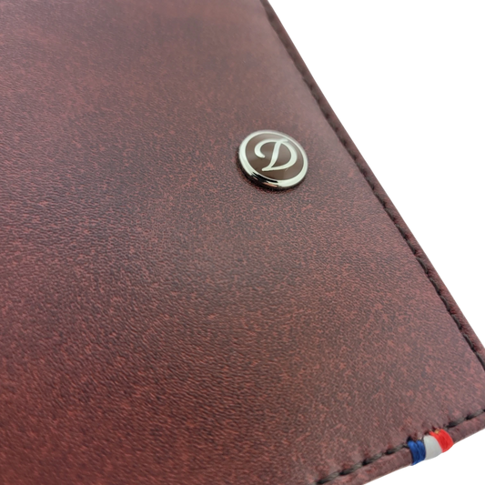 S.T. Dupont Brown & Black Smooth Leather Wallet, 180190