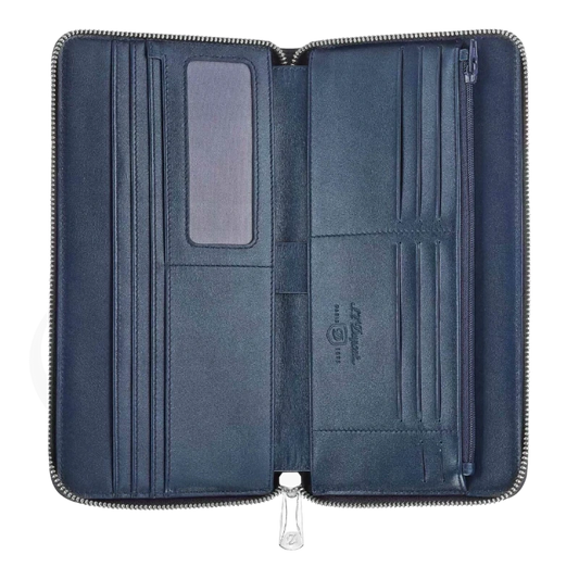 S.T. Dupont blue grained leather organizer 180272
