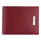 Folded S.T. Dupont Line D Soft Grain Leather Wallet in Red with Palladium accent