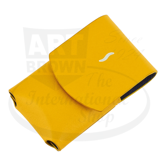 S.T. Dupont Minijet Lighter Case Yellow 183053 leather bright yellow protective case with silver embossing