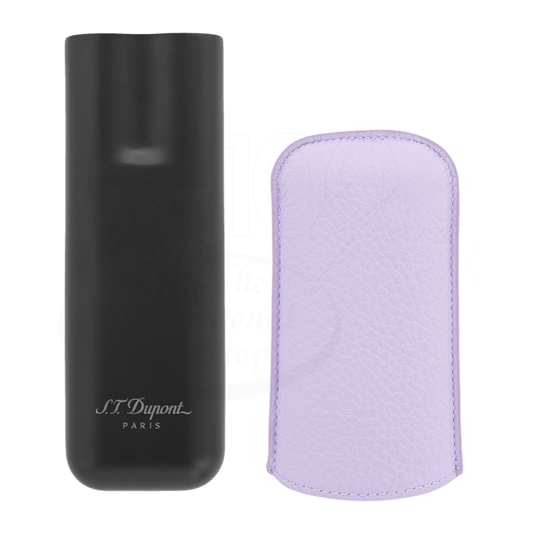 S.T. Dupont Metal Base Matte Black & Lilac 2 Cigar Case, 183162