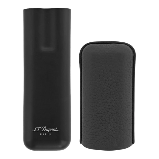 S.T. Dupont Metal Base Matte Black & Black 2 Cigar Case, 183240