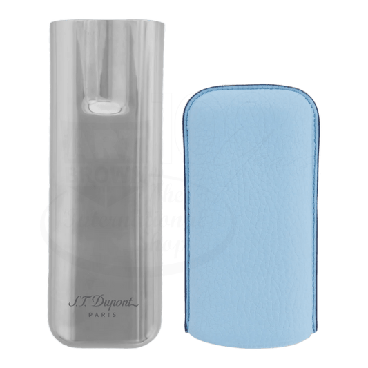 S.T. Dupont Metal Base Turquoise & Chrome 2 Cigar Case, 183264