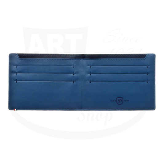 S.T. Dupont Line D Slim 7 Credit Card Billfold Wallet Blue, 184300