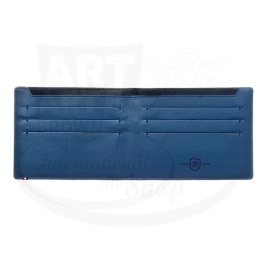 S.T. Dupont Line D Slim 7 Credit Card Billfold Wallet Blue, 184300