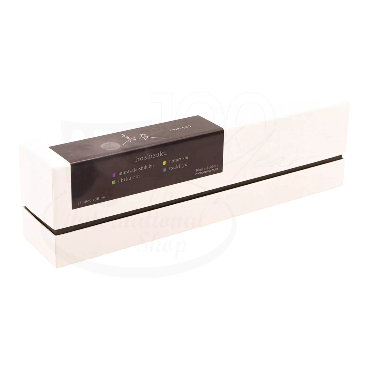 Pilot Iroshizuku Limited Edition ink set with four 30mL bottles in a sleek white textured gift box