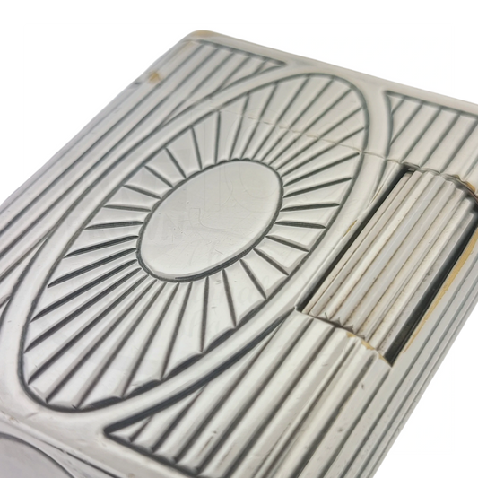 Preowned Vintage S.T. Dupont Soubreny Palladium Sun Medallion Guilloche, 019105-D1