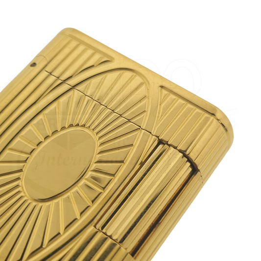 Preowned Vintage S.T. Dupont Soubreny Gold Sun Medallion Guilloche, 019205-D1