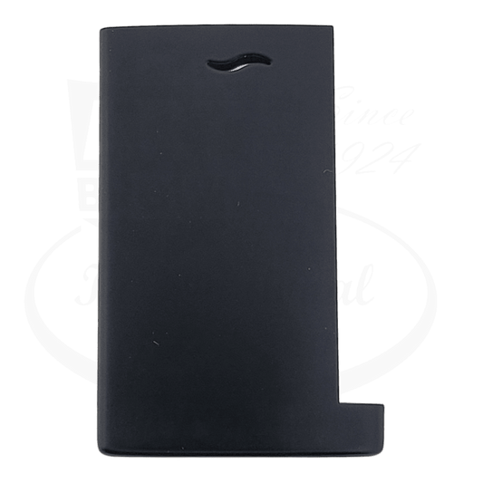 ST Dupont Slim 7 matte black metal replacement shell with curved opening notch, exterior casing component for lighter customization