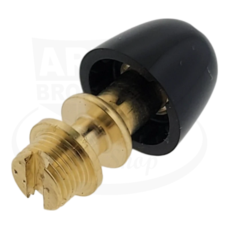 Montblanc Meisterstuck MB132491 brass and resin snowflake cap tip in black and gold finish for midsize ballpoint pen