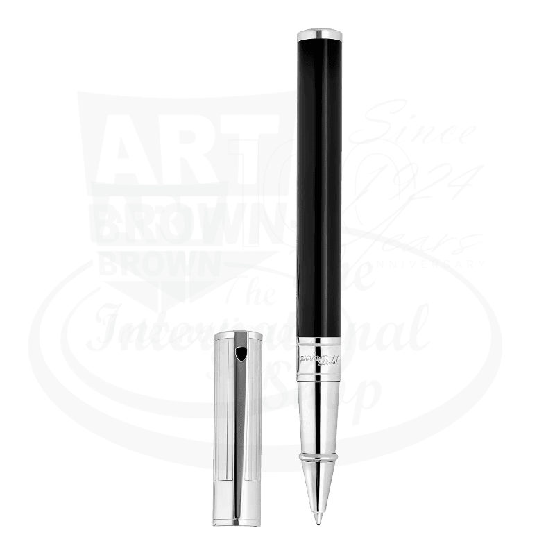 S.T. Dupont D-Initial Black and Palladium Rollerball Pen, 262201