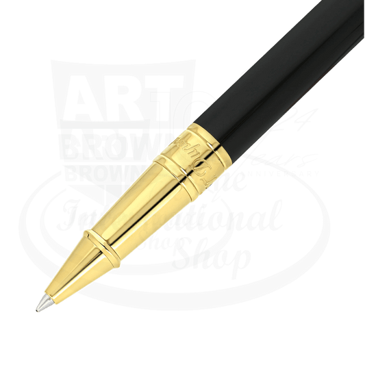 S.T. Dupont D-Initial Black and Gold Rollerball Pen, 262202