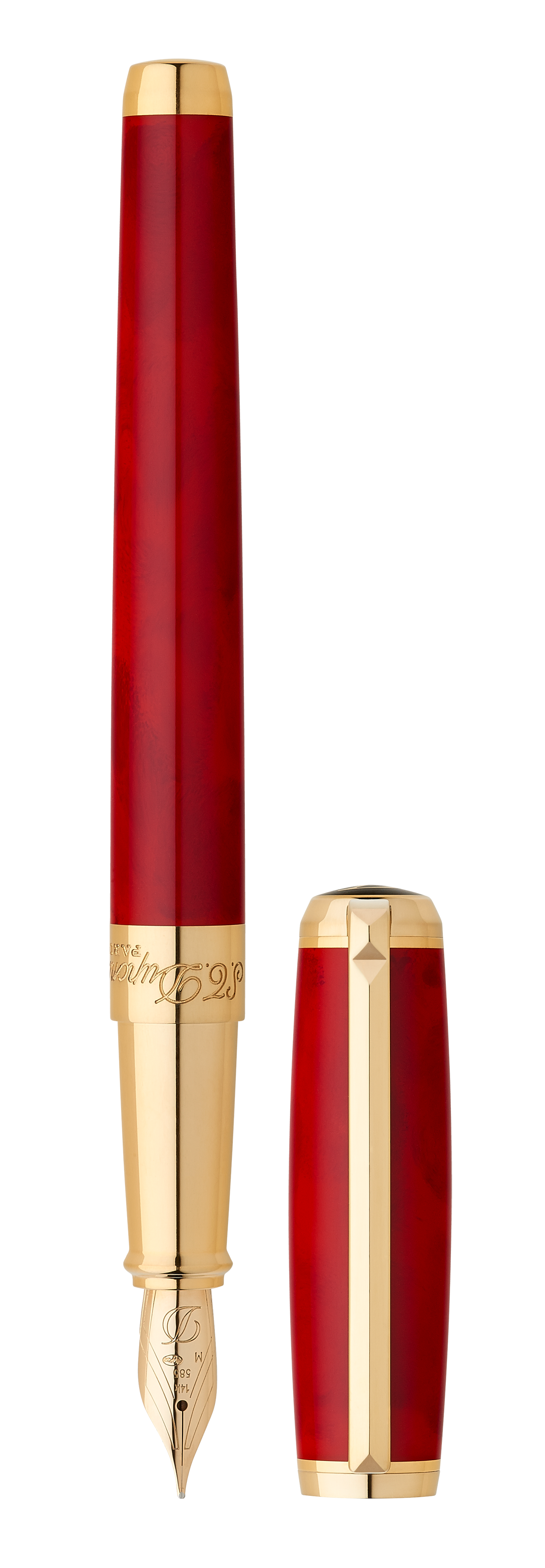 S.T. Dupont Line D Atelier Red Fountain Pen, 410710