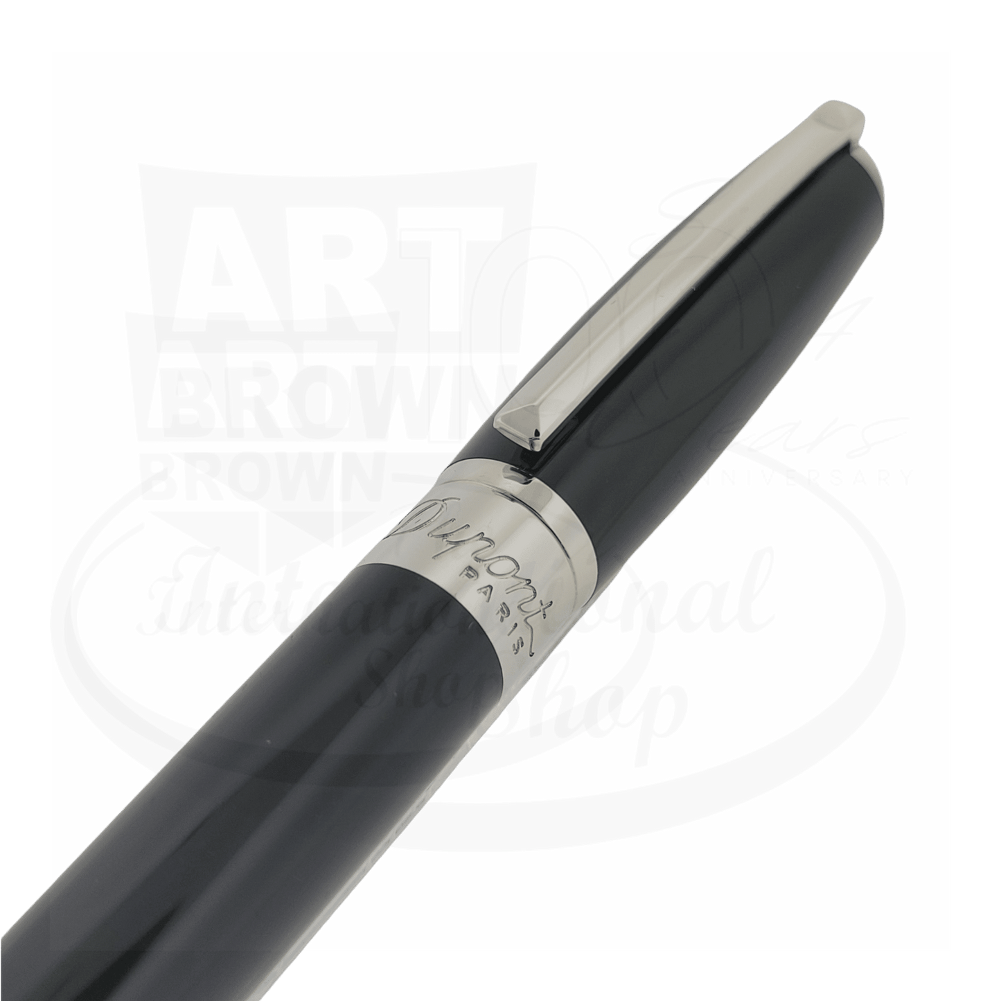 S.T. Dupont Line D / Elysee Large Black Lacquer & Palladium Rollerball Pen , 412674