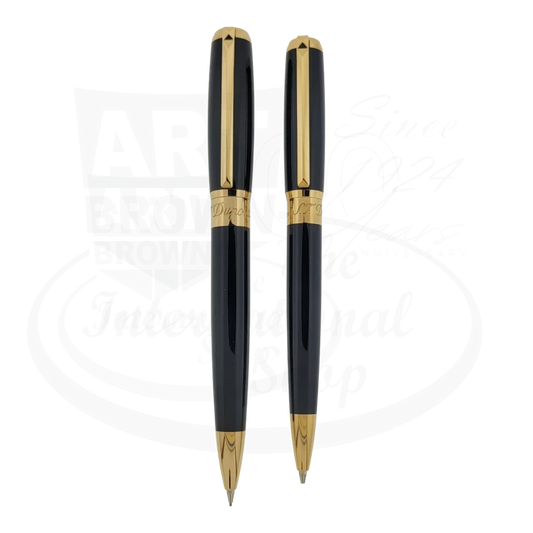 S.T. Dupont Elysee Black and Gold .7mm Mechanical Pencil in gallery position 2 with sleek black and gold accents, square 1000x1000 view