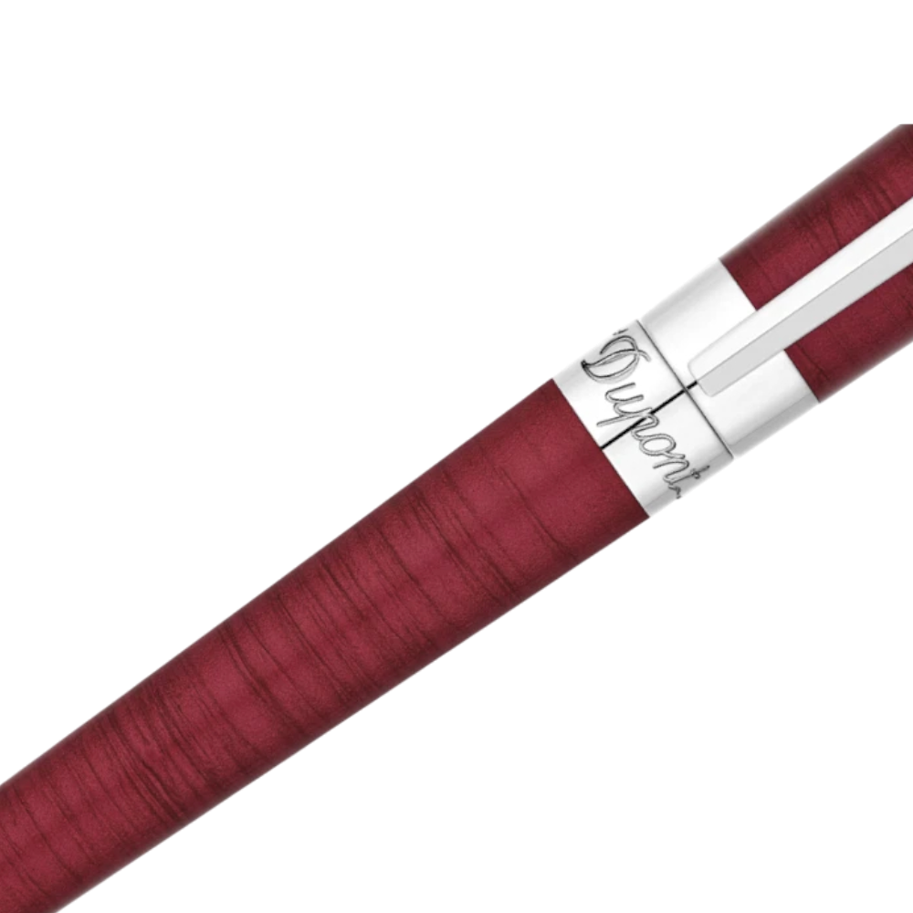 S.T. Dupont Liberte Red and Palladium Shantung Rollerball Pen, 462021