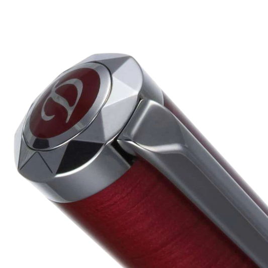 S.T. Dupont Liberte Red and Palladium Shantung Rollerball Pen, 462021