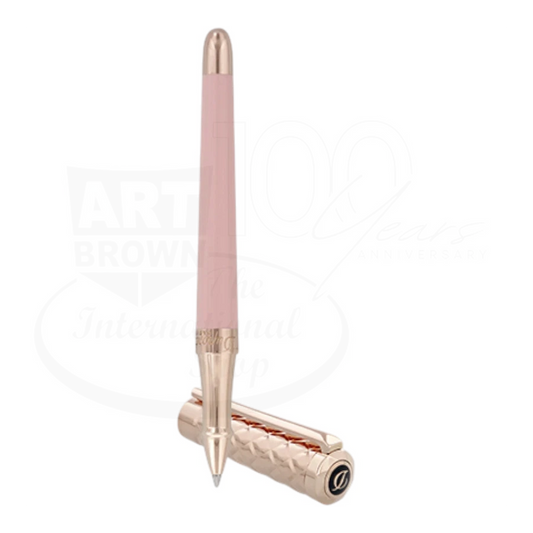 S.T. Dupont Liberté Pink Lacquer & Rose Gold Rollerball Pen, 462678