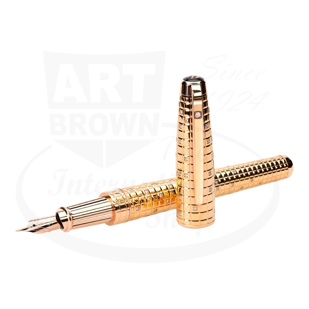 S.T. Dupont Olympio Diamond Drops Rose Gold Fountain Pen, 481011M