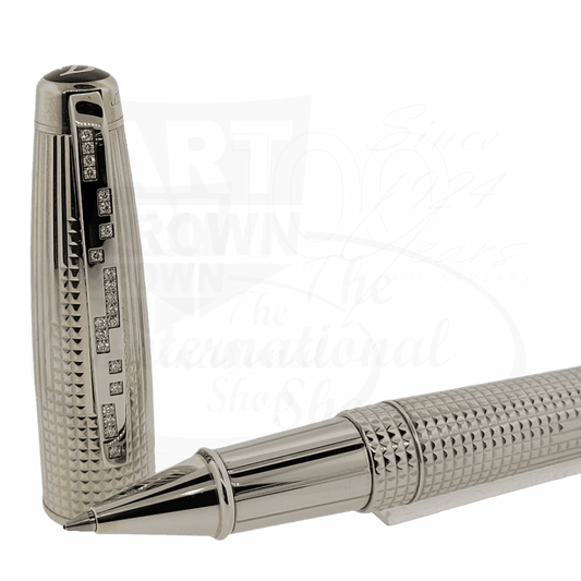 S.T. Dupont Olympio Extra Large Roller Ball Pen Platinum & Diamond, 482673