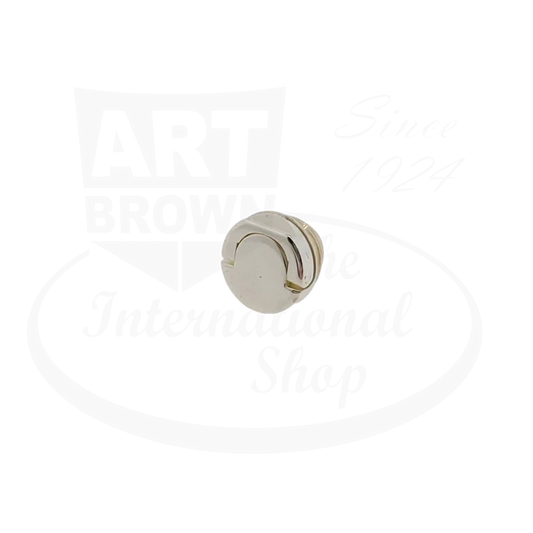 Silver S.T. Dupont Ligne 2 Gas cover with yellow paint back side