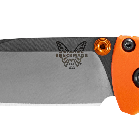 Benchmade Mini Bugout® Orange Grivory® Drop-point