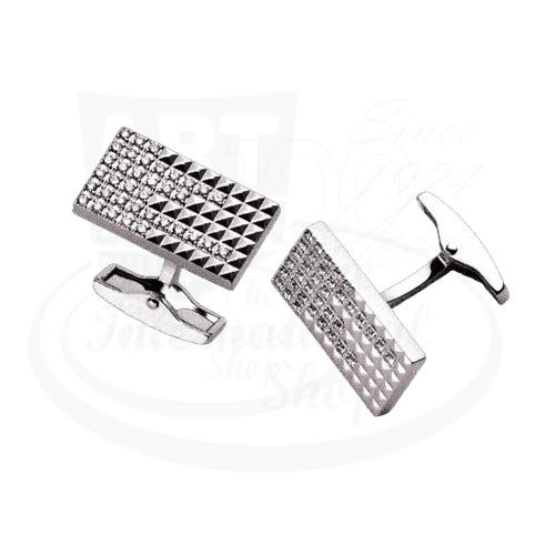 S.T. Dupont Diamond White Gold Cufflinks, 005417