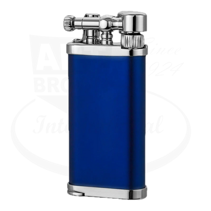 IM corona Old Boy pipe lighter with blue and chrome finish