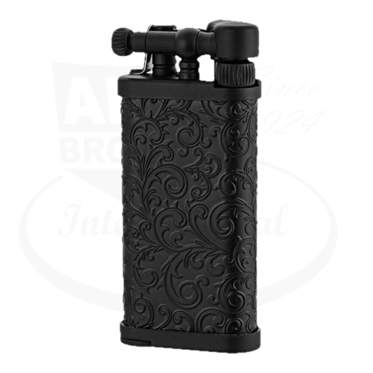 IM Corona Old Boy 64 Pipe Lighter with arabesque design in black