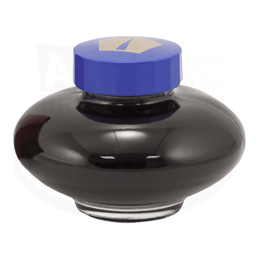 Pilot namiki ink bottle for fountain pens in blue. Ink bottle for dip pens in blue.