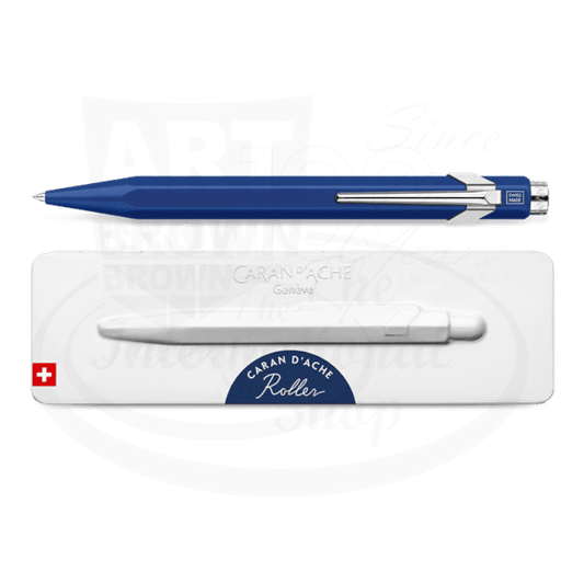 Caran D'Ache 849 Metal Rollerball Pen Blue with Slimpack