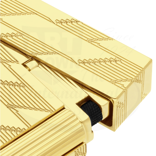 S.T. Dupont New Le Grand Monogram 1872 Gold Lighter C23178 gold PVD engraved dual flame compact luxury design