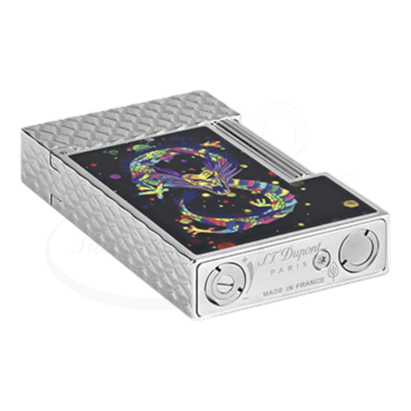 S.T. Dupont Limited Edition Ligne 2 Perfect Cling Year of the Dragon Black Lacquer & Palladium, C16527