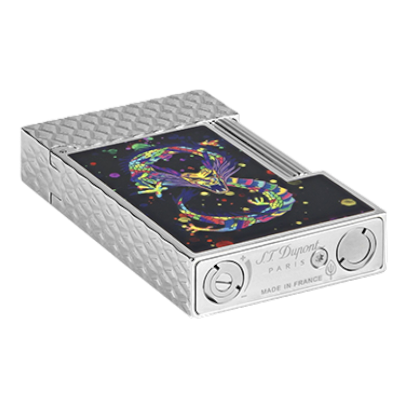 S.T. Dupont Limited Edition Ligne 2 Perfect Cling Year of the Dragon Black Lacquer & Palladium, C16527