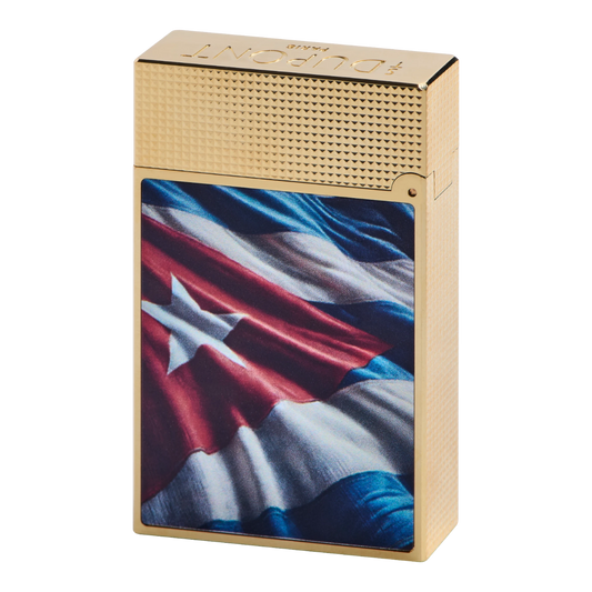 S.T. Dupont Ligne 2 Perfect Cling Havana Dreams City of Cuba Gold Lighter, C16656