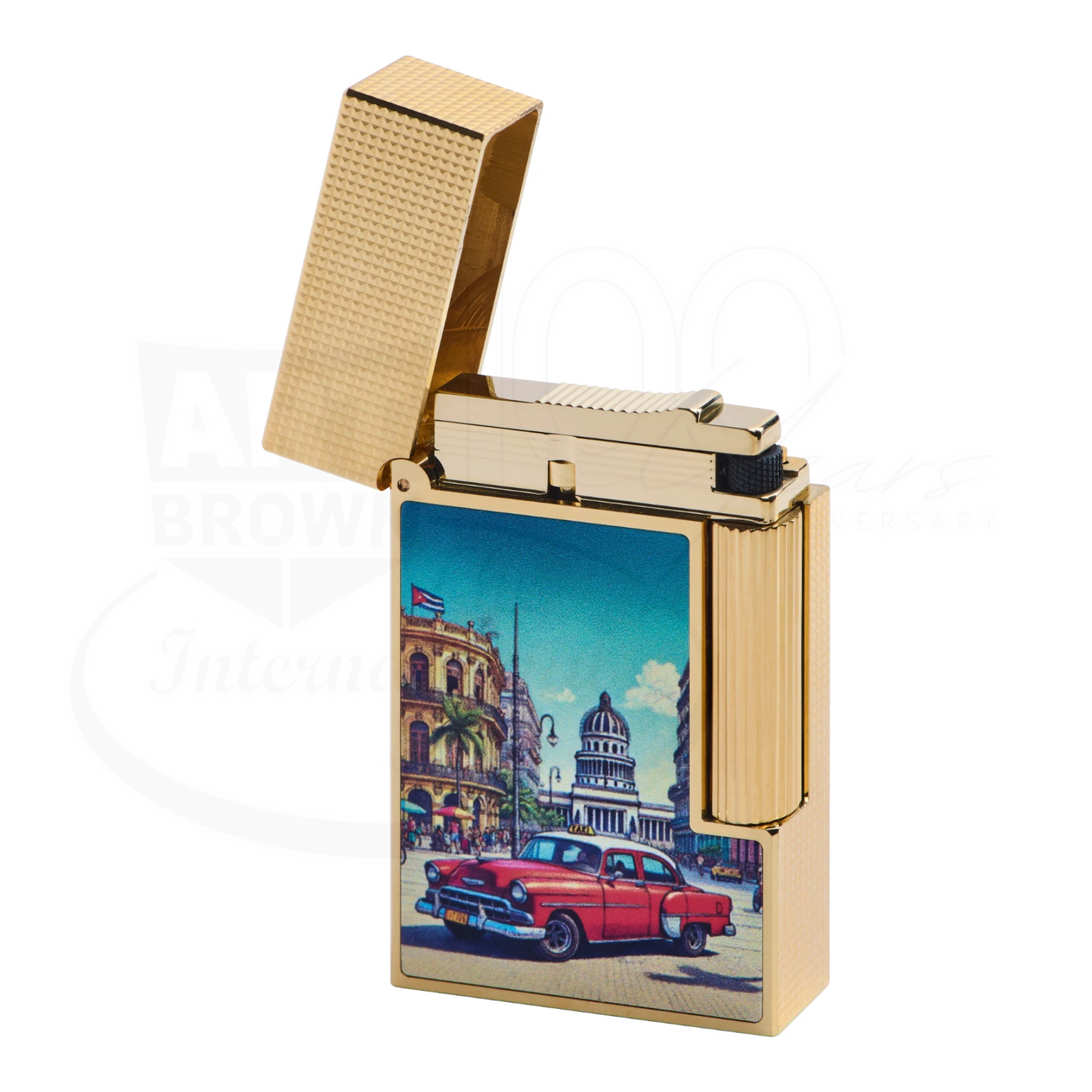 S.T. Dupont Ligne 2 Perfect Cling Havana Dreams City of Cuba Gold Lighter, C16656