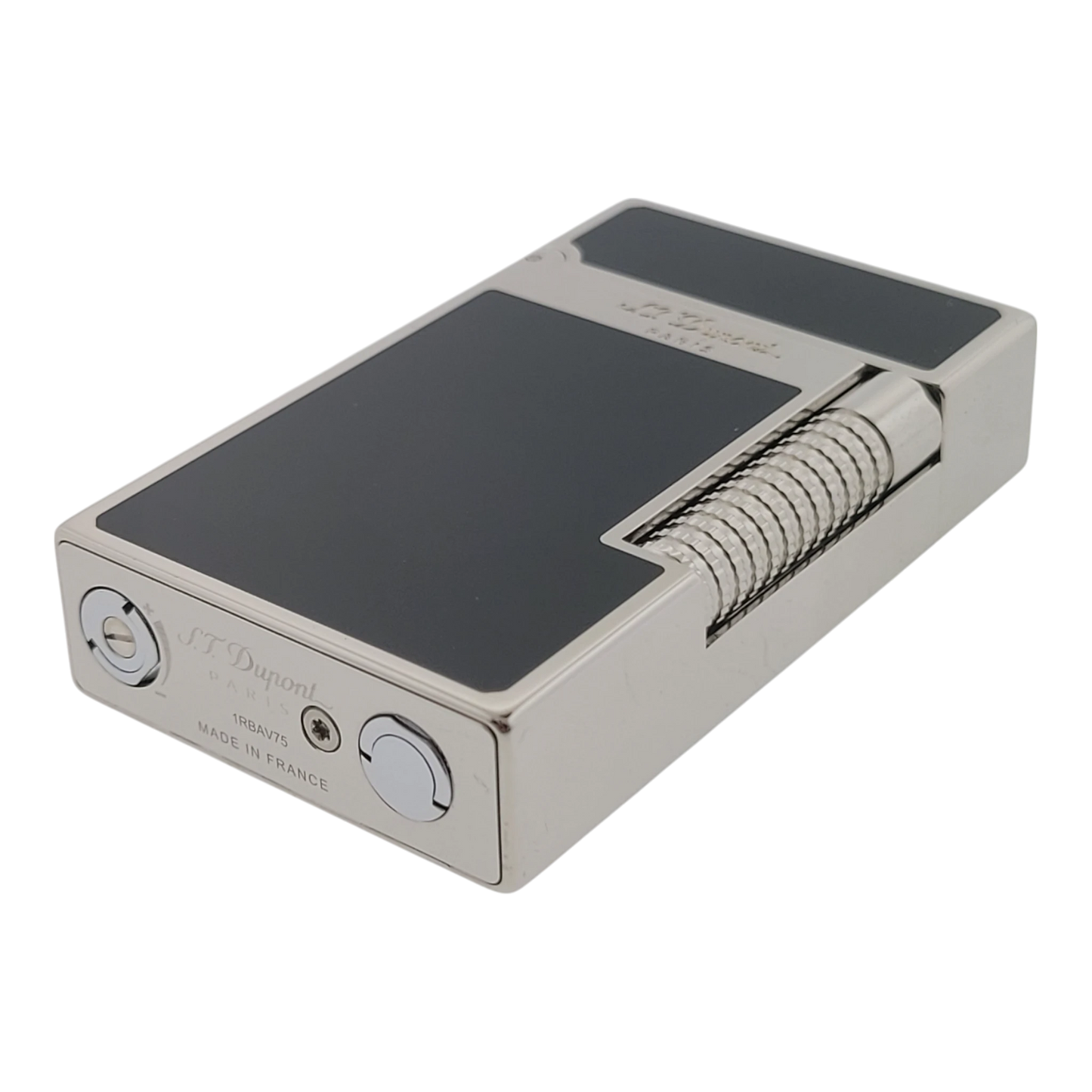 S.T. Dupont Demo Model New Le Grand Perfect Cling Black Lacquer and Palladium Lighter, C23010-D2