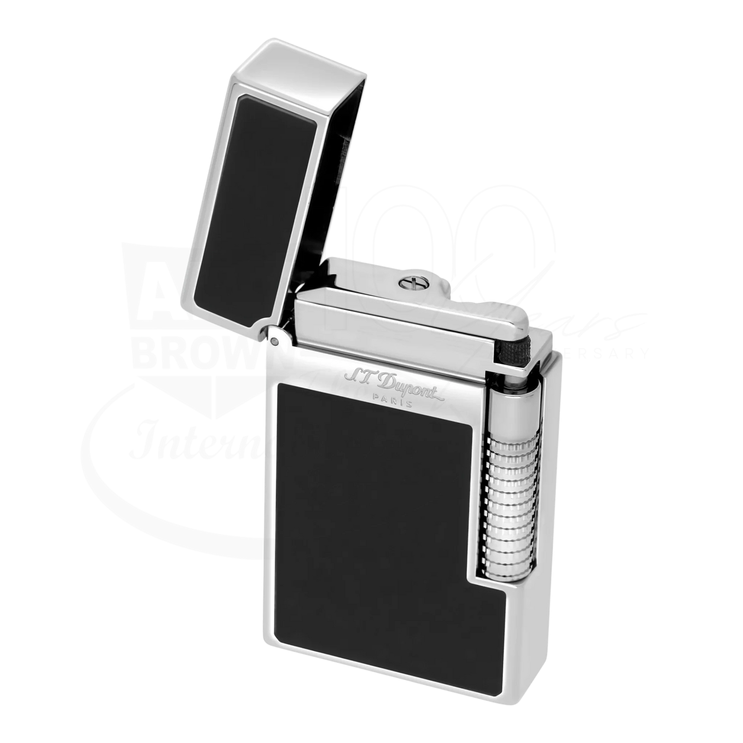 S.T. Dupont New Le Grand Perfect Cling Black Lacquer and Palladium Lighter, C23010
