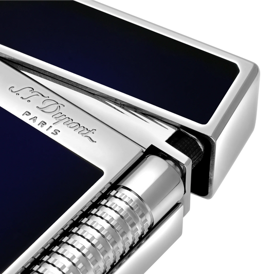 S.T. Dupont Le New Grand Perfect Cling Blue Lacquer and Palladium Lighter, C23013