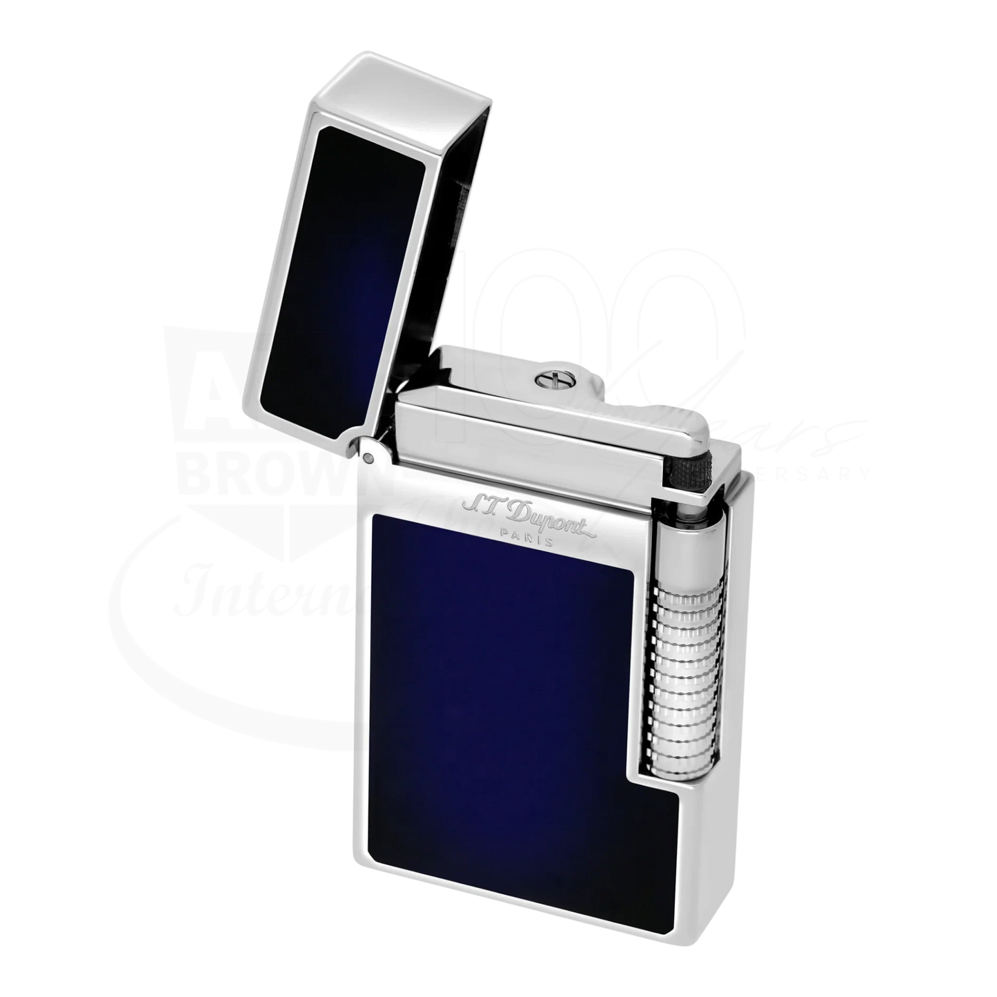 S.T. Dupont Le New Grand Perfect Cling Blue Lacquer and Palladium Lighter, C23013