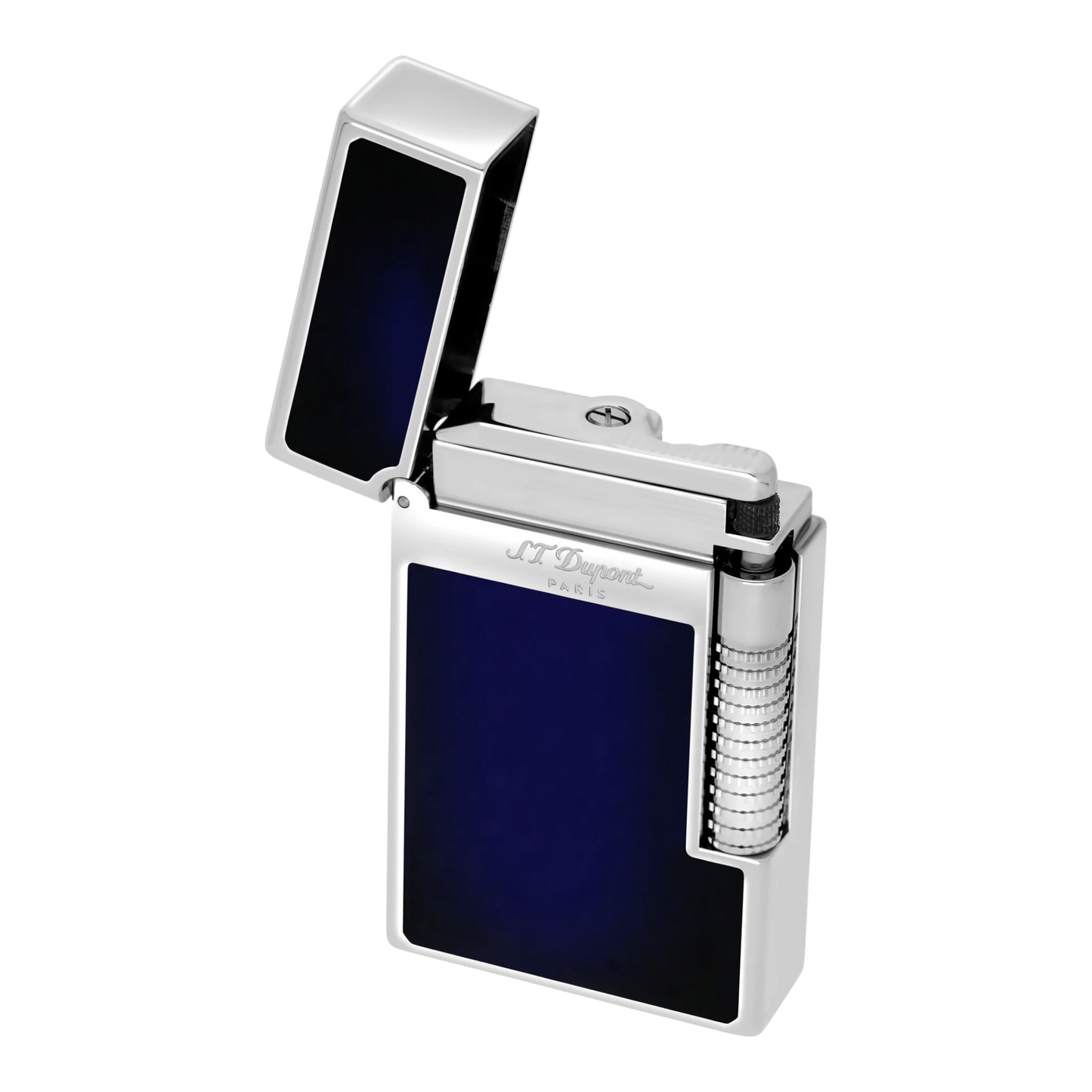 S.T. Dupont Le New Grand Perfect Cling Blue Lacquer and Palladium Lighter, C23013