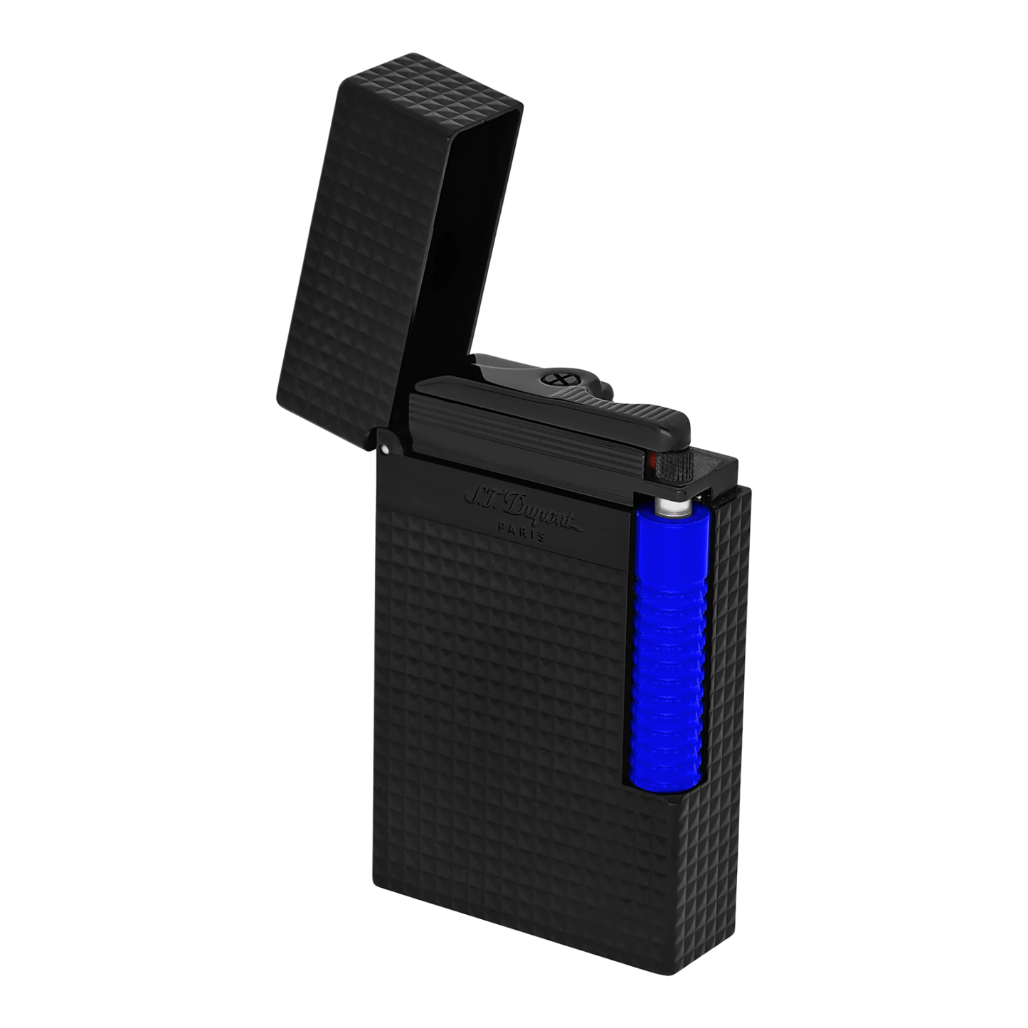 S.T. Dupont New Le Grand Perfect Cling Fluo Matte Black and Blue Lighter, C23071