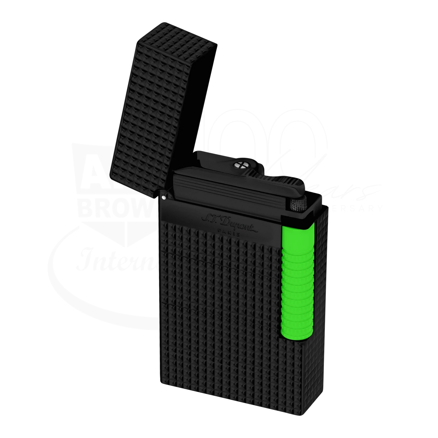 S.T. Dupont New Le Grand Perfect Cling Fluo Matte Black and Green Lighter, C23072