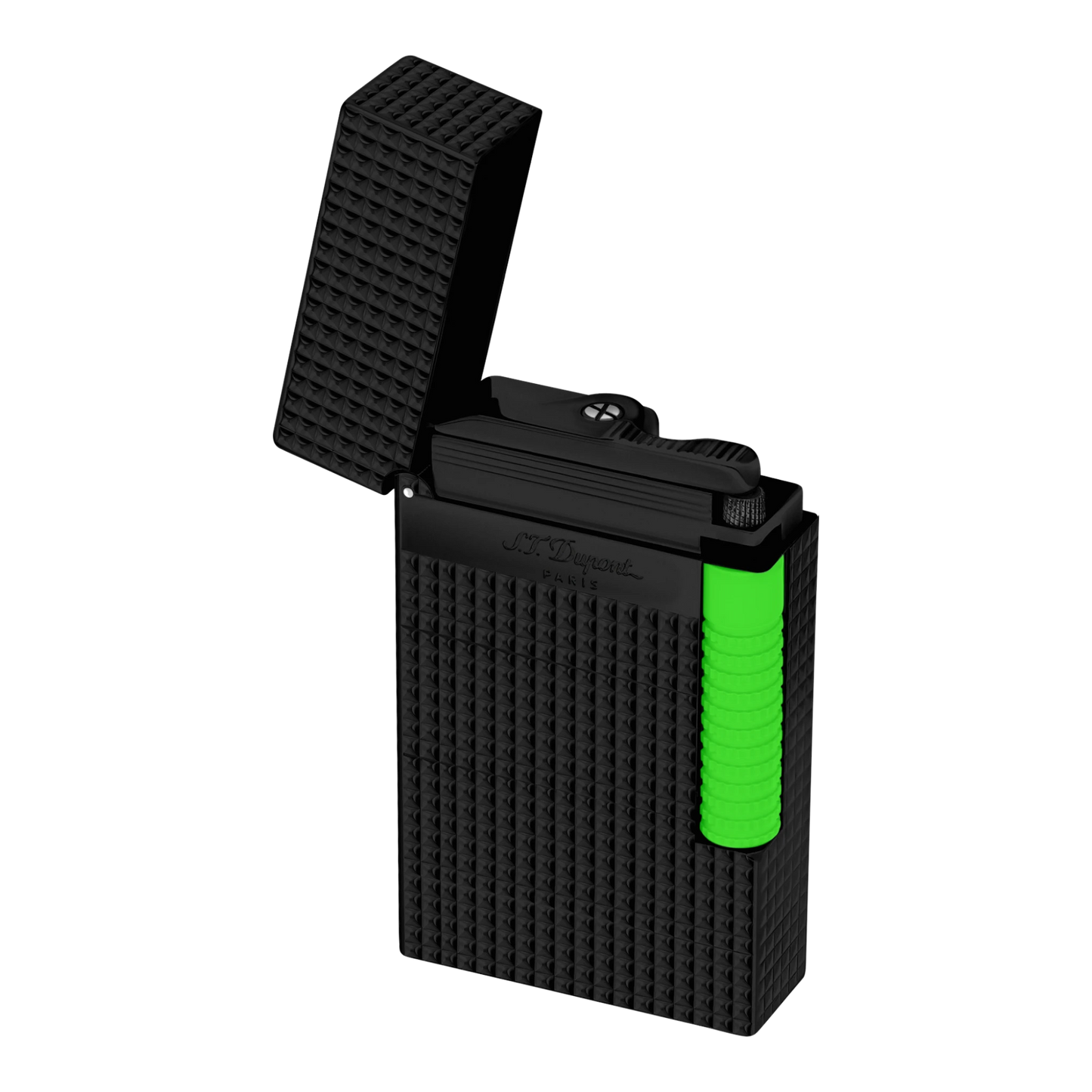 S.T. Dupont New Le Grand Perfect Cling Fluo Matte Black and Green Lighter, C23072