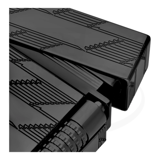 S.T. Dupont New Le Grand Monogram 1872 C23179 Black PVD lighter with engraved geometric guilloche pattern