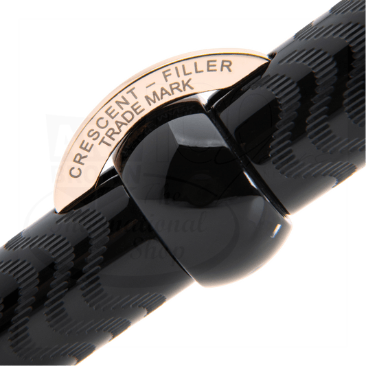 Conklin Mark Twain Crescent Filler Fountain Pen Black with Rose Gold Trim, CK71138