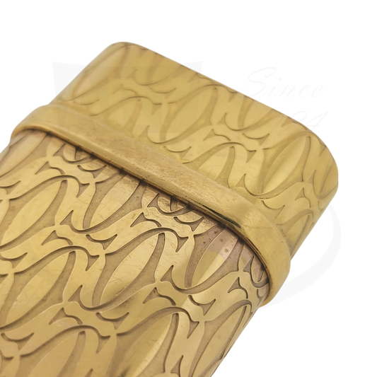 Cartier Preowned Vintage Cartier Pasha Gold Lighter Cartier-7 gold engraved body roller ignition