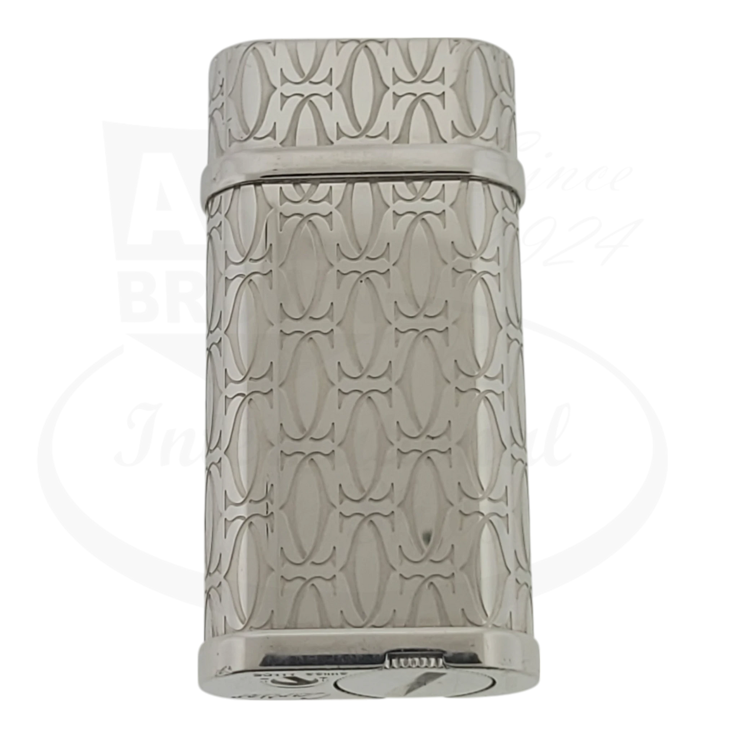 Cartier Pasha Silver Lighter Cartier-8 silver-tone engraved monogram pattern roller ignition compact design