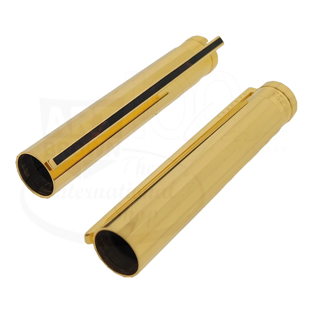 Vintage S.T. Dupont Classique Gold Hexagonal Rollerball & Fountain Pen Set